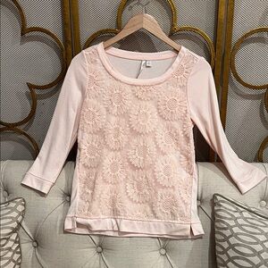 LC Lauren Conrad Pink Long Sleeve Top